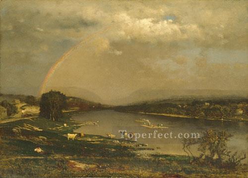 Delaware Water Gap landscape Tonalist George Inness Oil Paintings